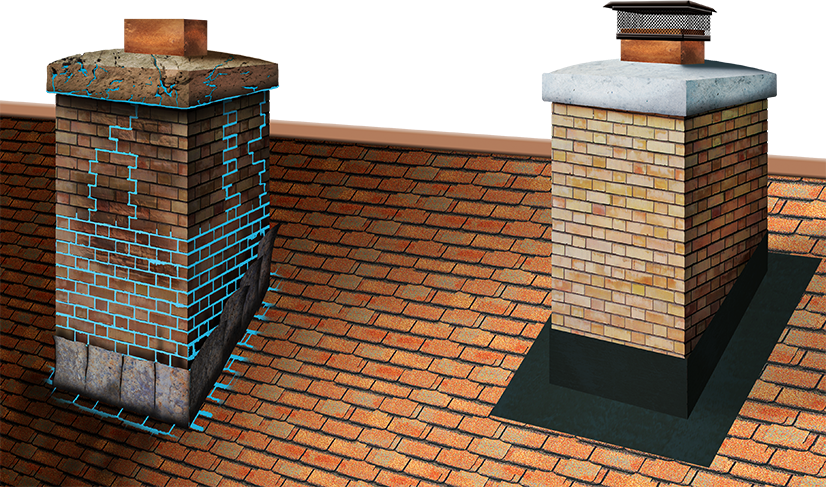 How To Prevent Chimney Leaks Chimneys, How To Seal A Brick Fireplace