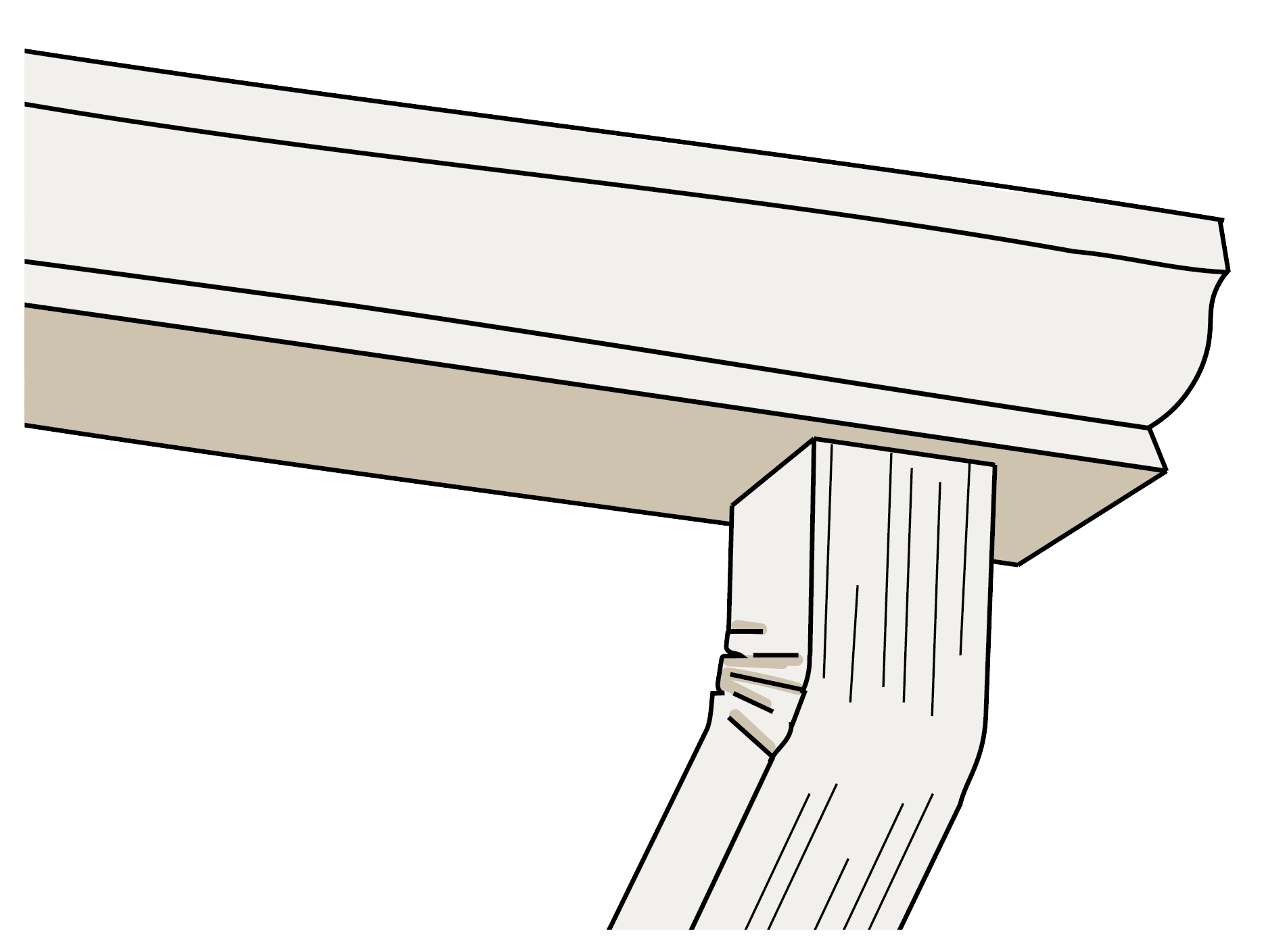 Seamless Gutter Installation Icon